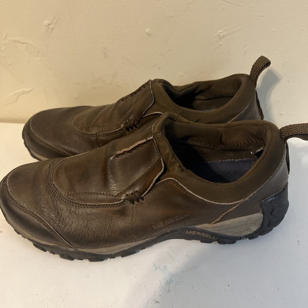 Merrell Bellot Moc Slip-On Shoes Mens Size 10 Medium Brown Earth Outdoor